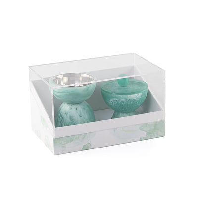 Set of resin mabkhar with aclyric gift box