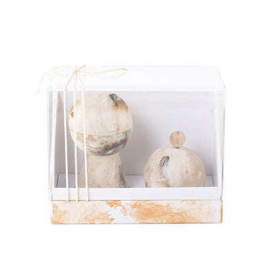 Set of resin mabkhar with aclyric gift box