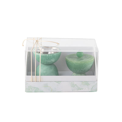 Set of resin mabkhar with aclyric gift box