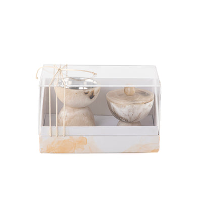 Set of resin mabkhar with aclyric gift box