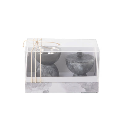 Set of resin mabkhar with aclyric gift box