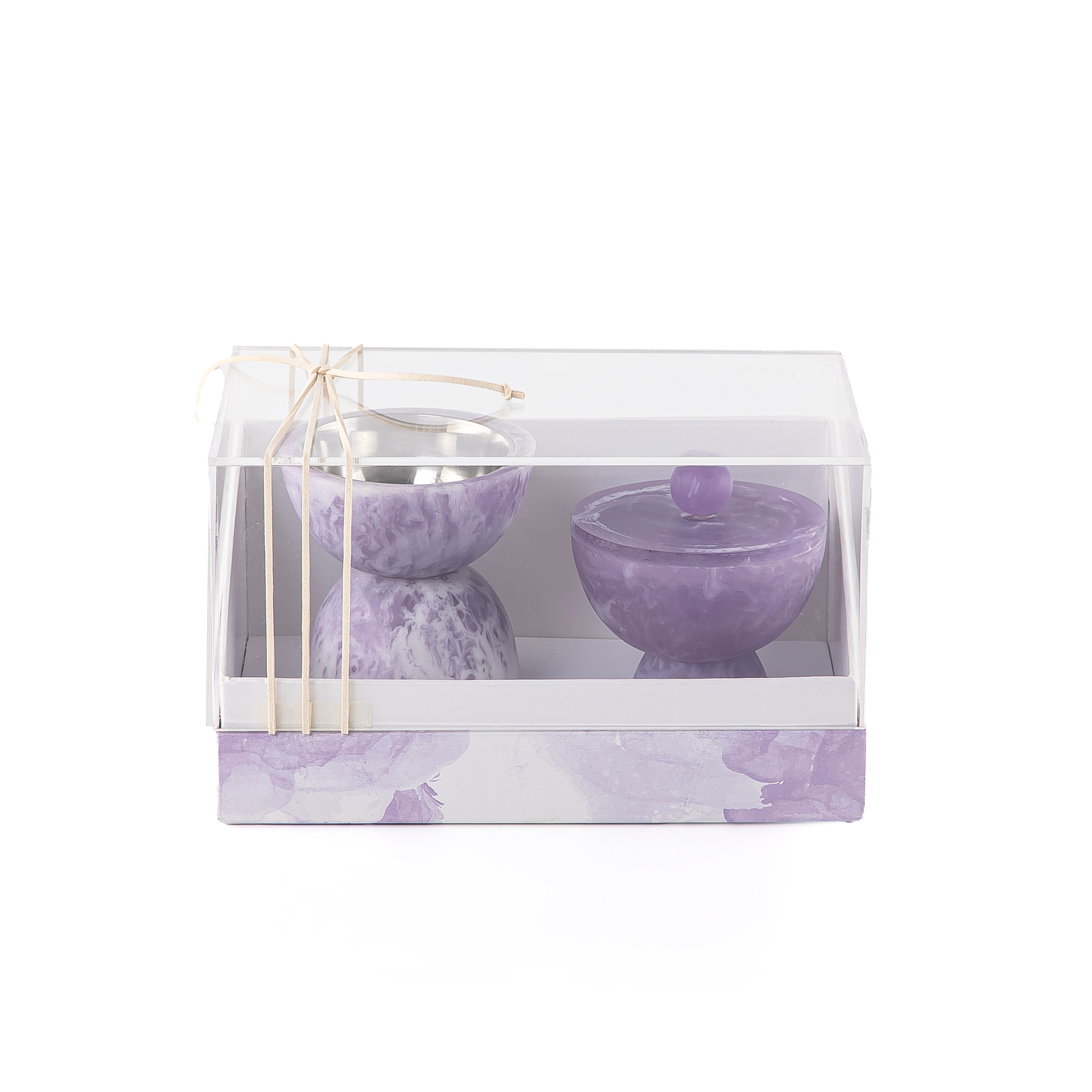 Set of resin mabkhar with aclyric gift box