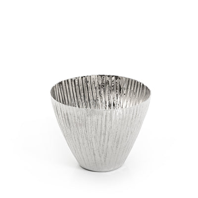 Silver round Metal Pot