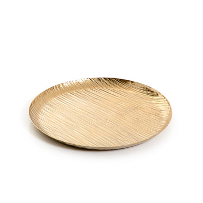 Gold Round Metal Tray