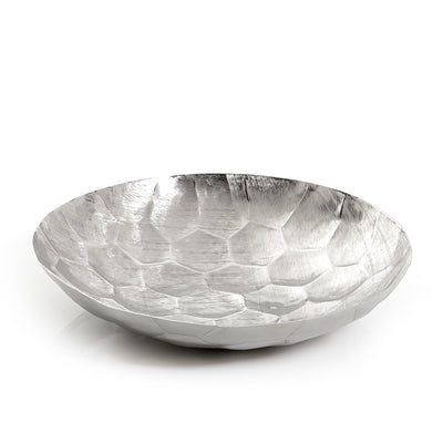 Silver Round Metal Tray