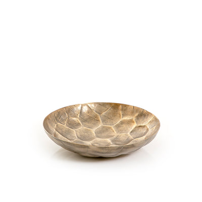 صينية دائرية معدن- ذهبي 