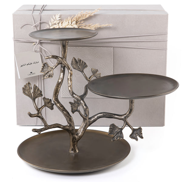 Gray Multi Metal Stand With Gift Box