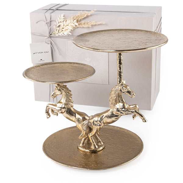 Gold Metal Stand with Gift Box