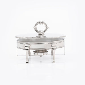 Silver steel food heat keeper with byrex roaster - CASCADES