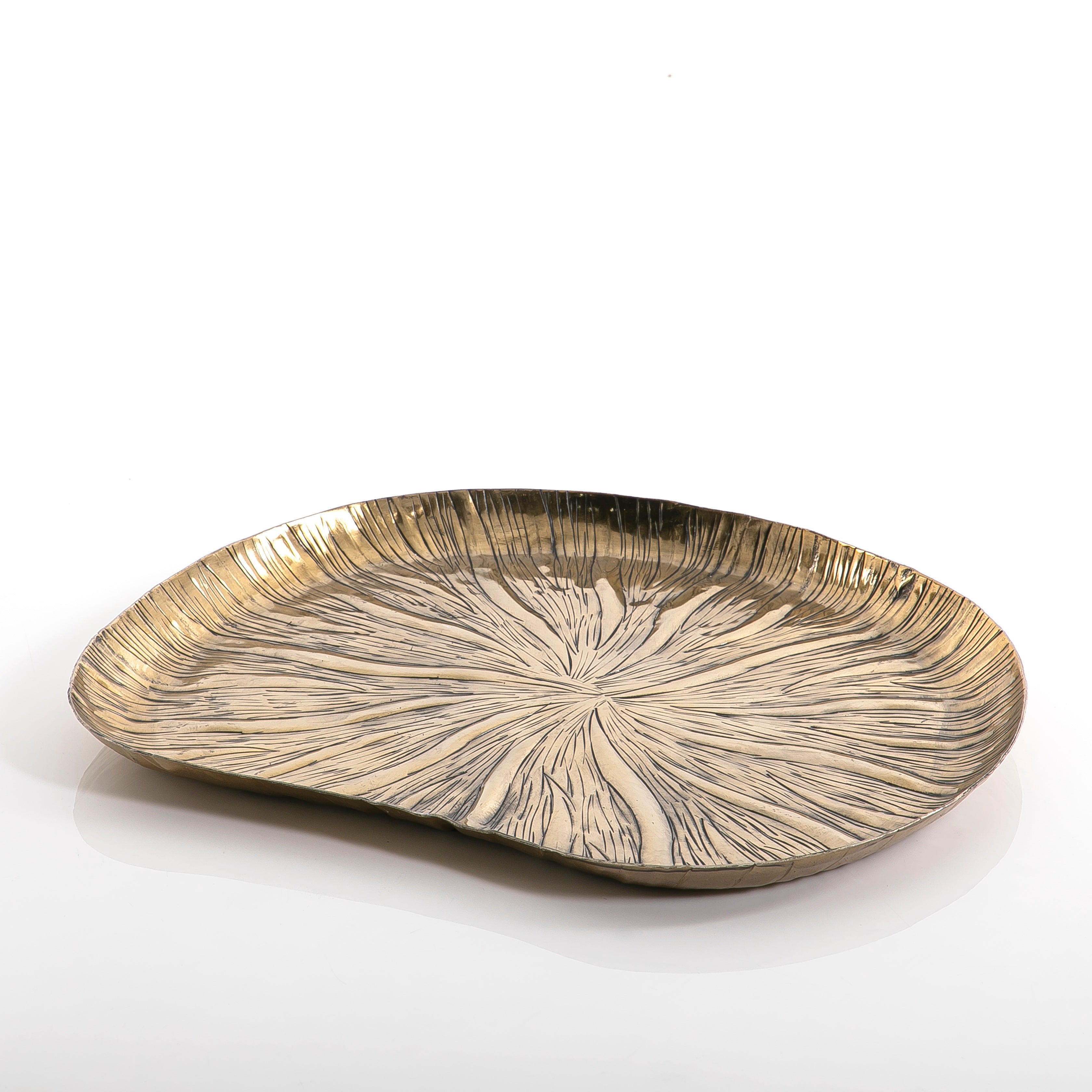 Golden anthropomorphic metal plate