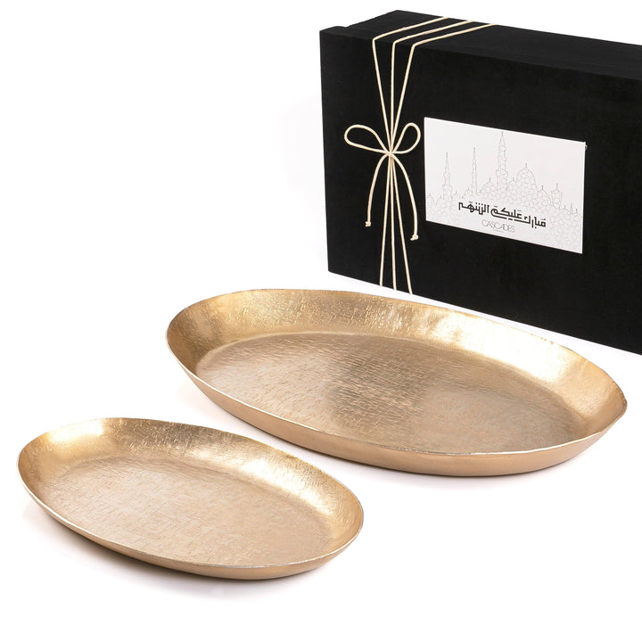 Set of 2 metal trays with gift box - CASCADES