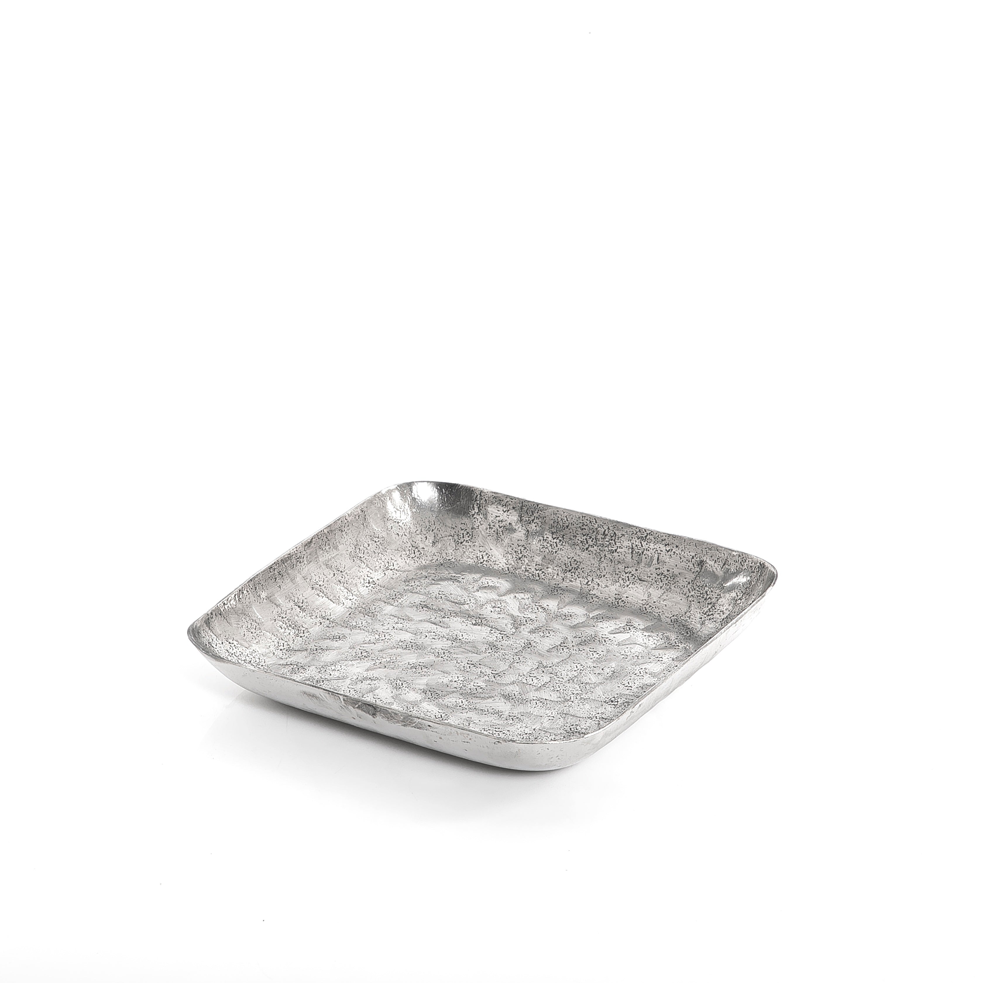 Silver square metal plate – CASCADES
