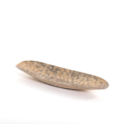 Golden oval metal plate