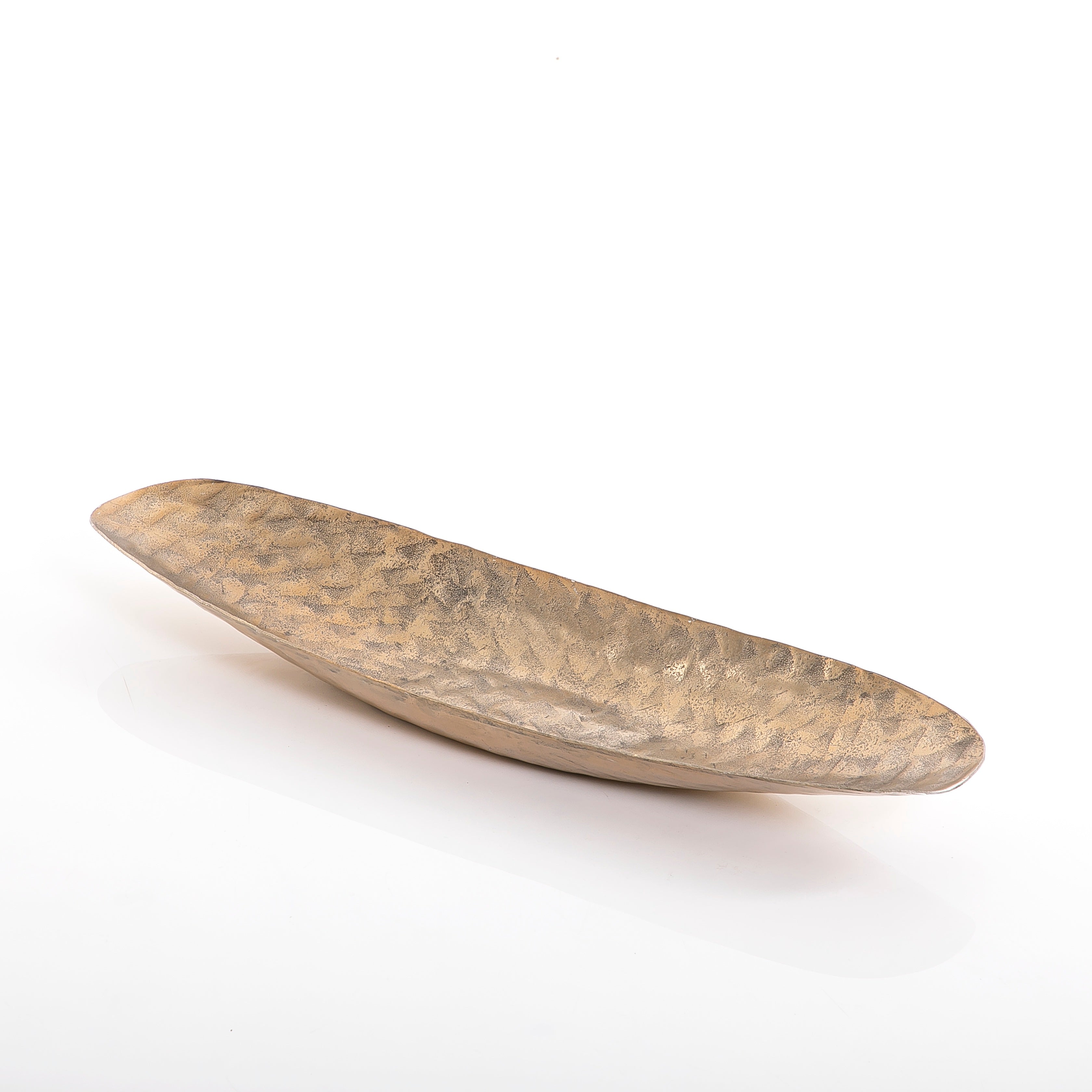 Golden oval metal plate