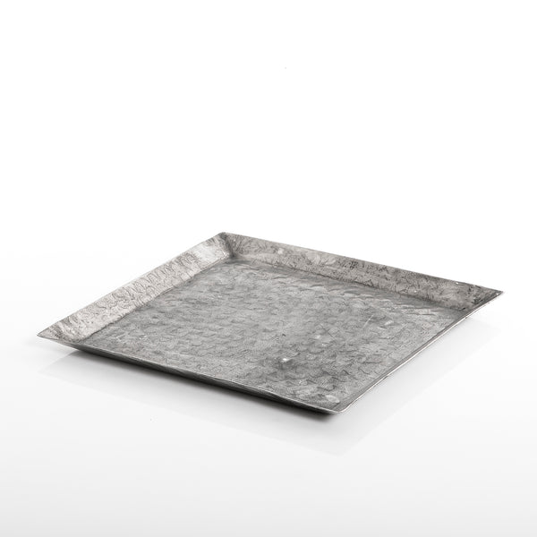 صينية مستطيلة معدن -فضي