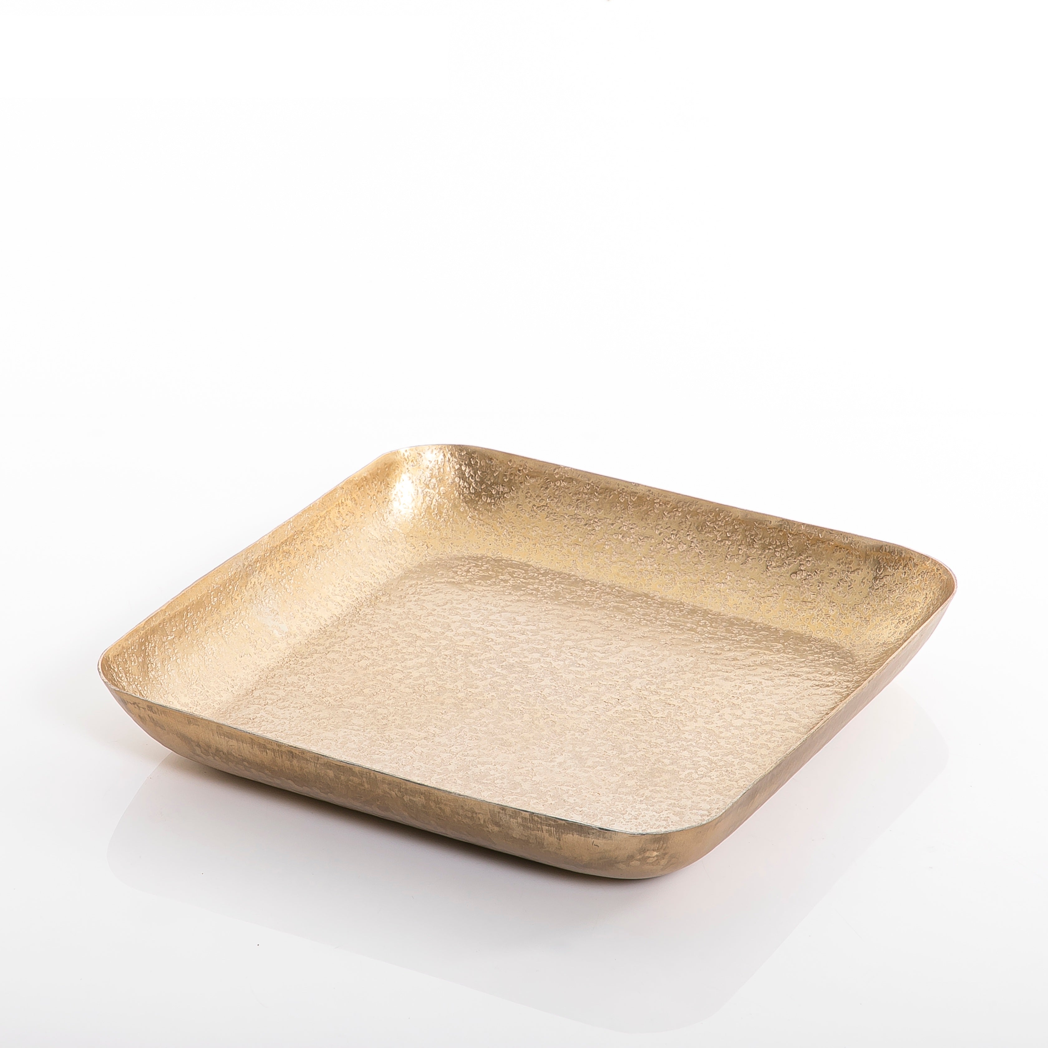 Golden square metal plate