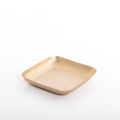 Golden square metal plate