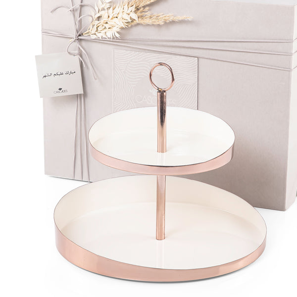 2-layer metal stand with Gift Box