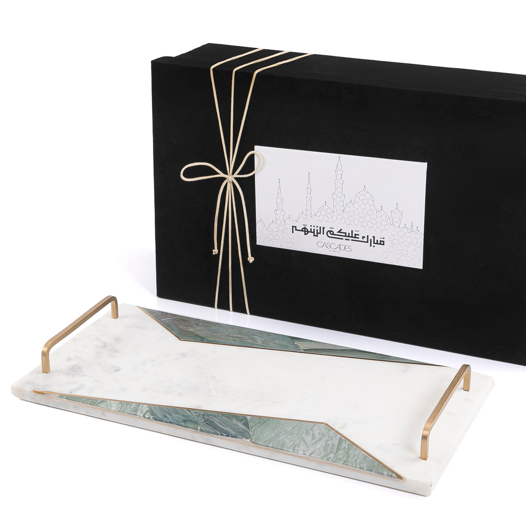 Marble tray with gift box