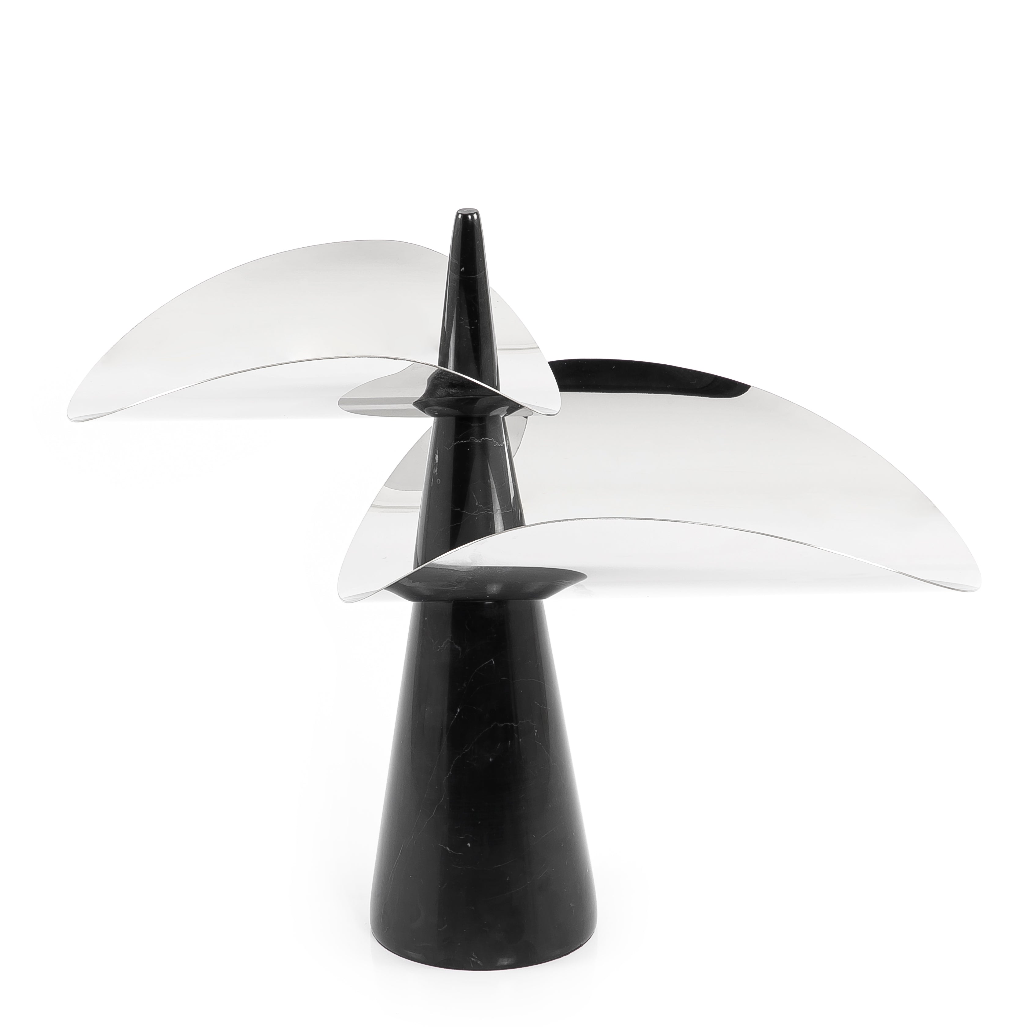 ستاند ثنائي الطوابق رخام مع معدن