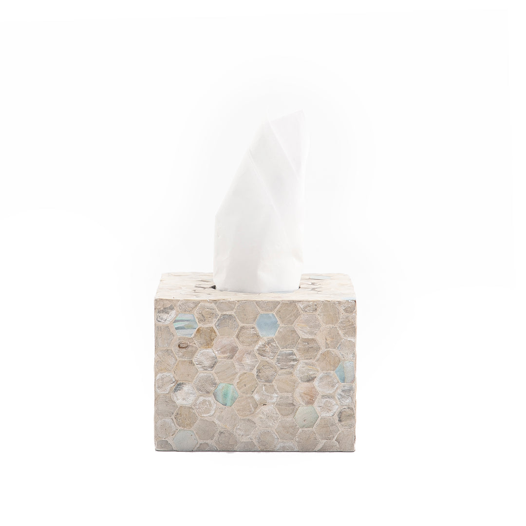 Mother of pearl tissue box