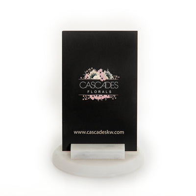 Oval marble cards stand