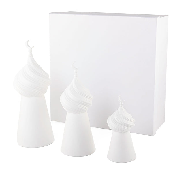 Set of 3 Minaret-Shaped Decorations