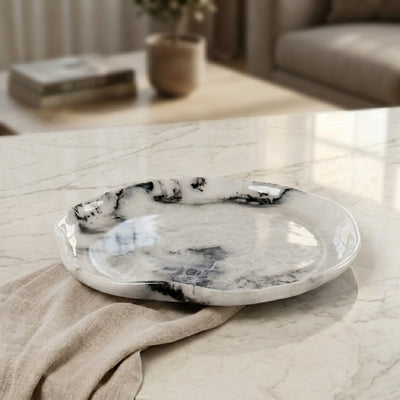 Resin Large Serving Platter - Black & White