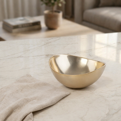 Large Metal Bowl - Gold