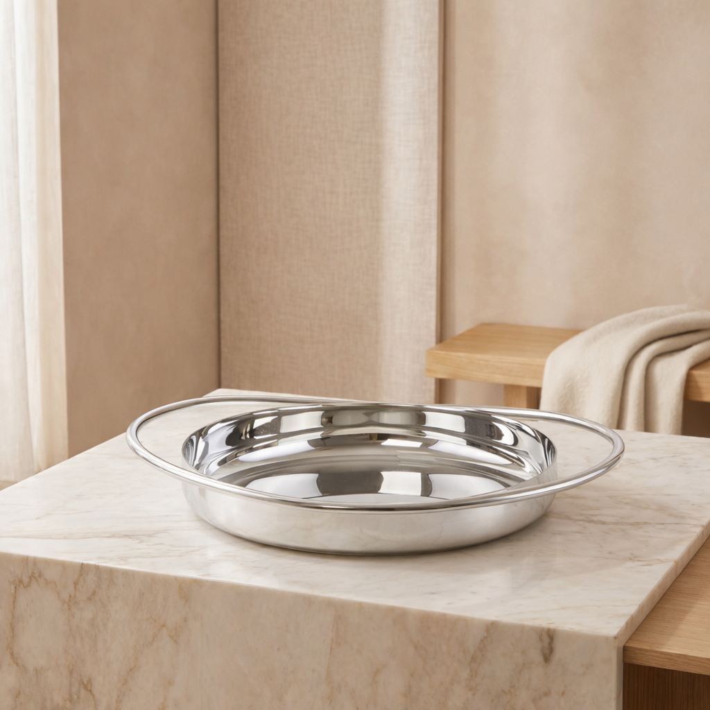 Silver Stainless Steel plate small