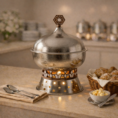 6 Liter Metal Chafing Dish - Silver