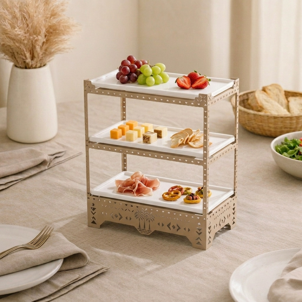 Classy 3-Tier ceramic dessert serving stand