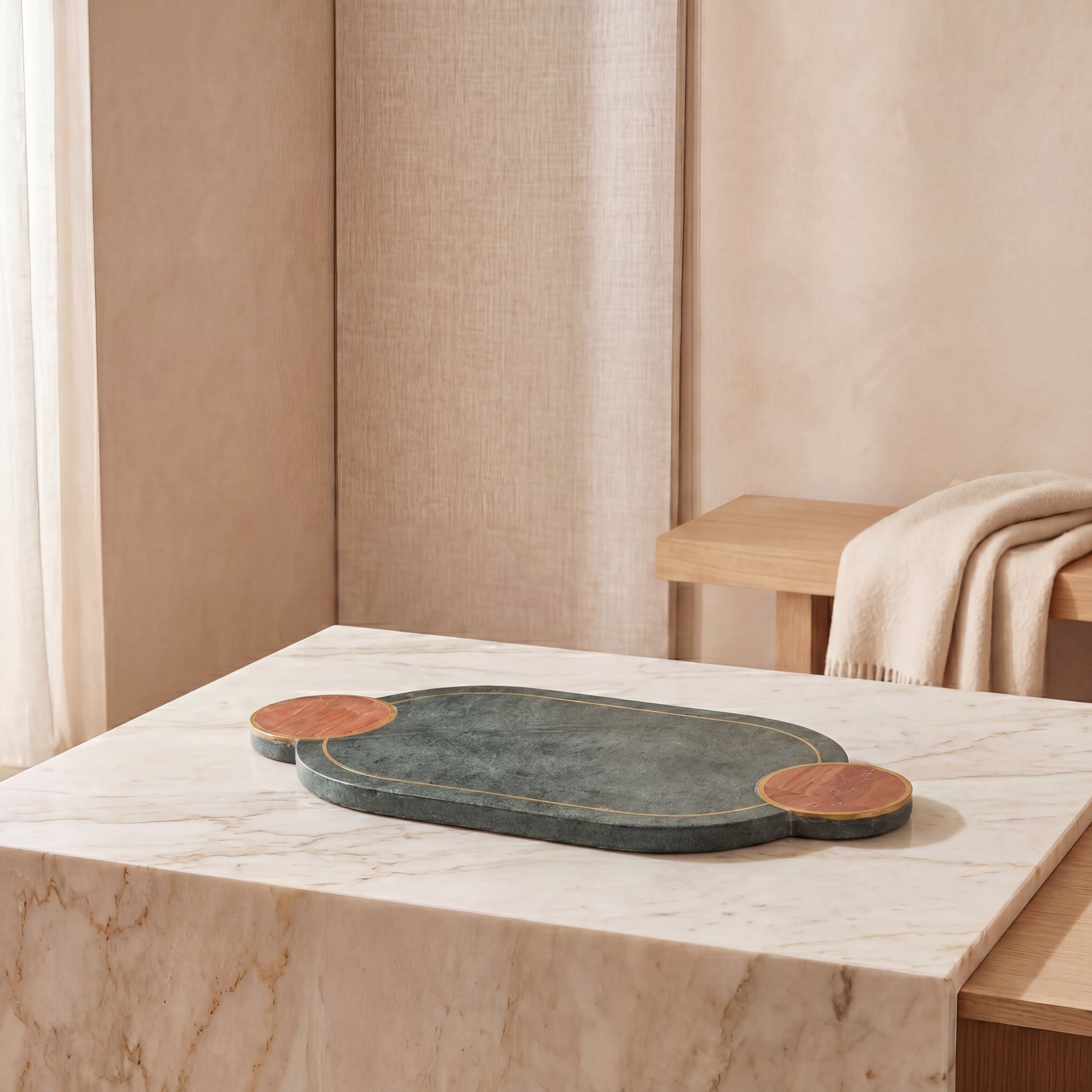 Marble plate with gift box
