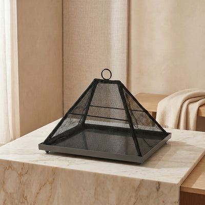 Foldable rattan cover with metal tray