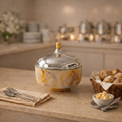 Large Resin insulated Pot - Amber