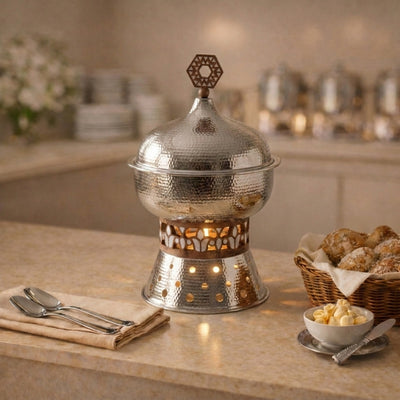 4 Liter Metal Chafing Dish - Silver