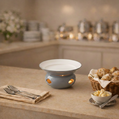 CERAMIC PLATE WITH STOVE STAND