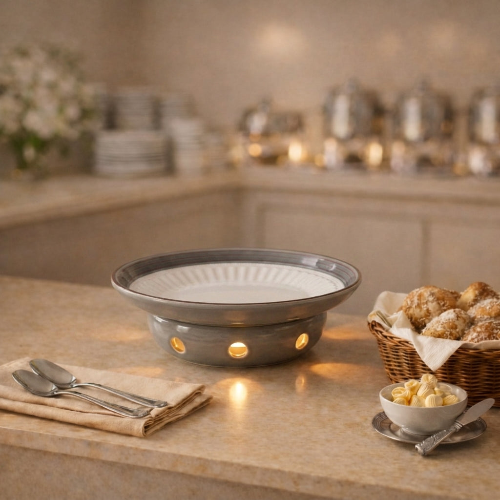 CERAMIC PLATE WITH STOVE STAND