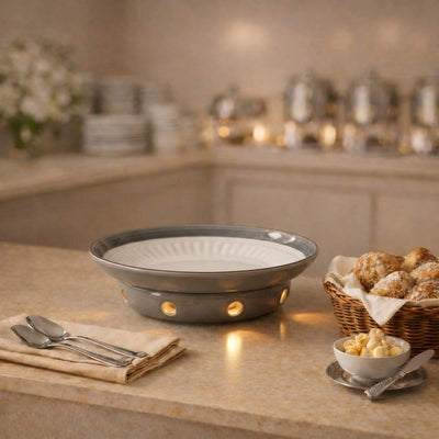 CERAMIC PLATE WITH STOVE STAND