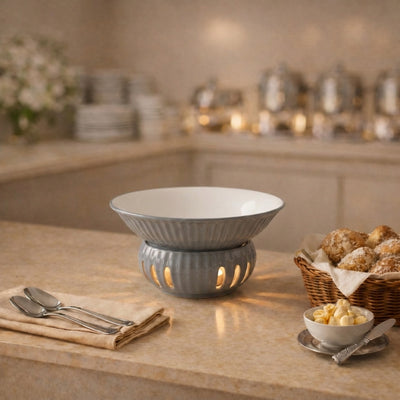 CERAMIC PLATE WITH STOVE STAND