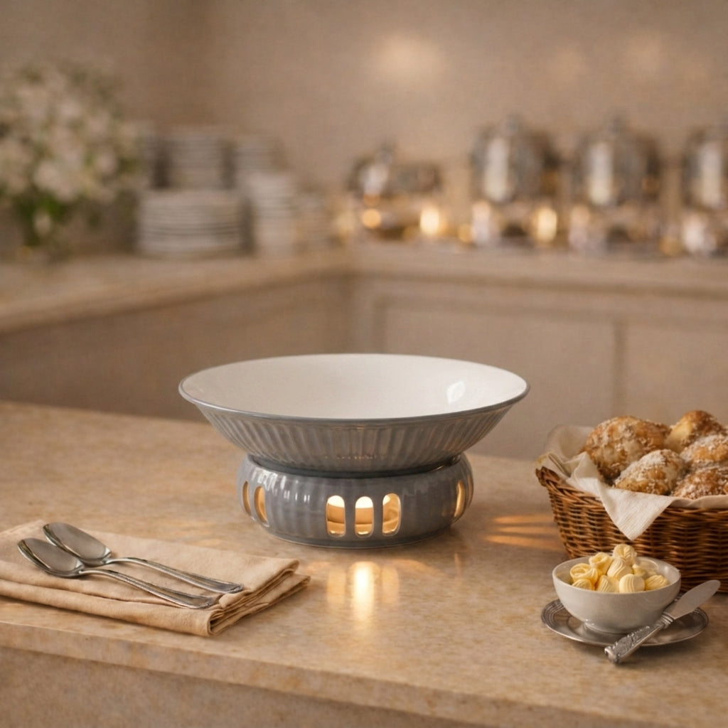 CERAMIC PLATE WITH STOVE STAND