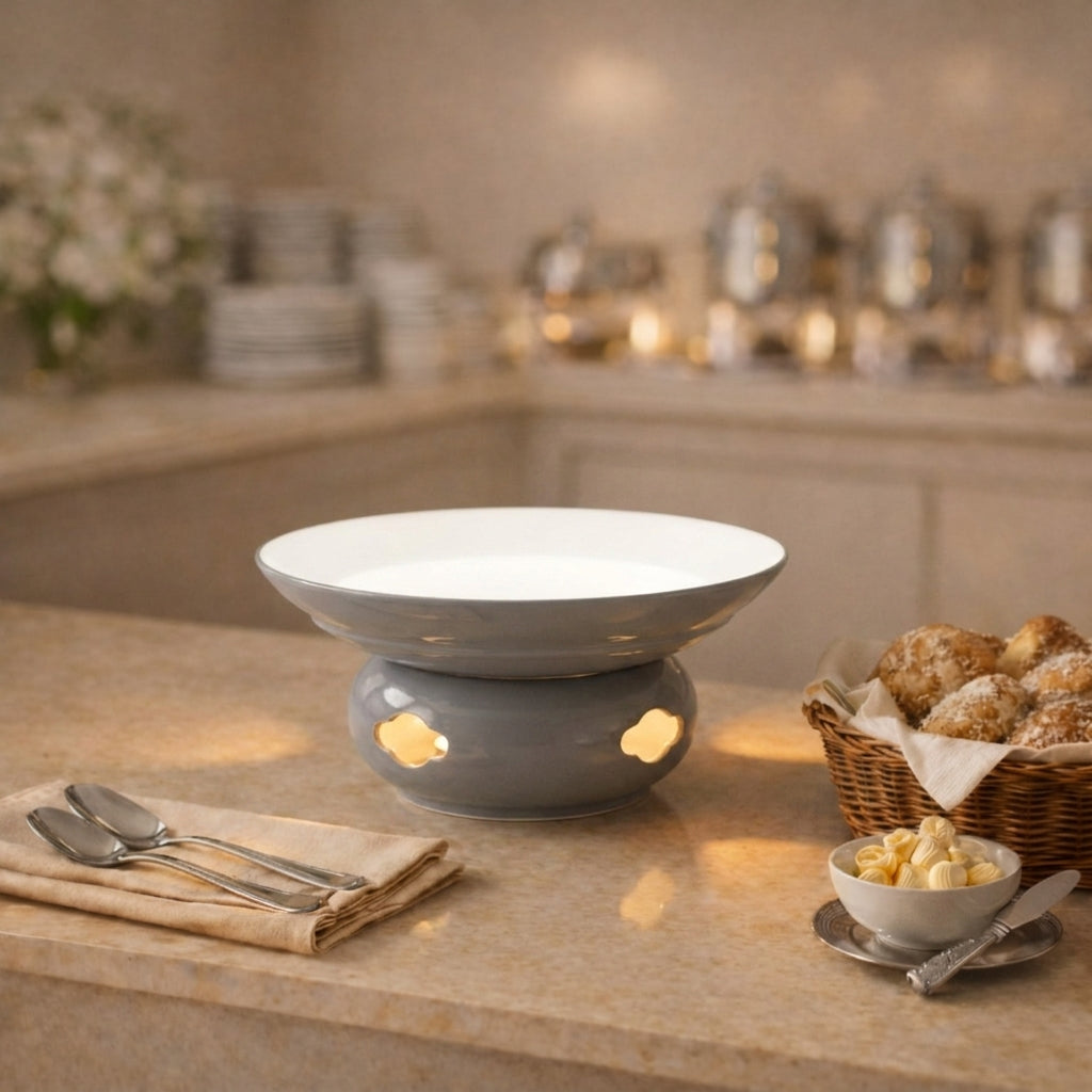 CERAMIC PLATE WITH STOVE STAND