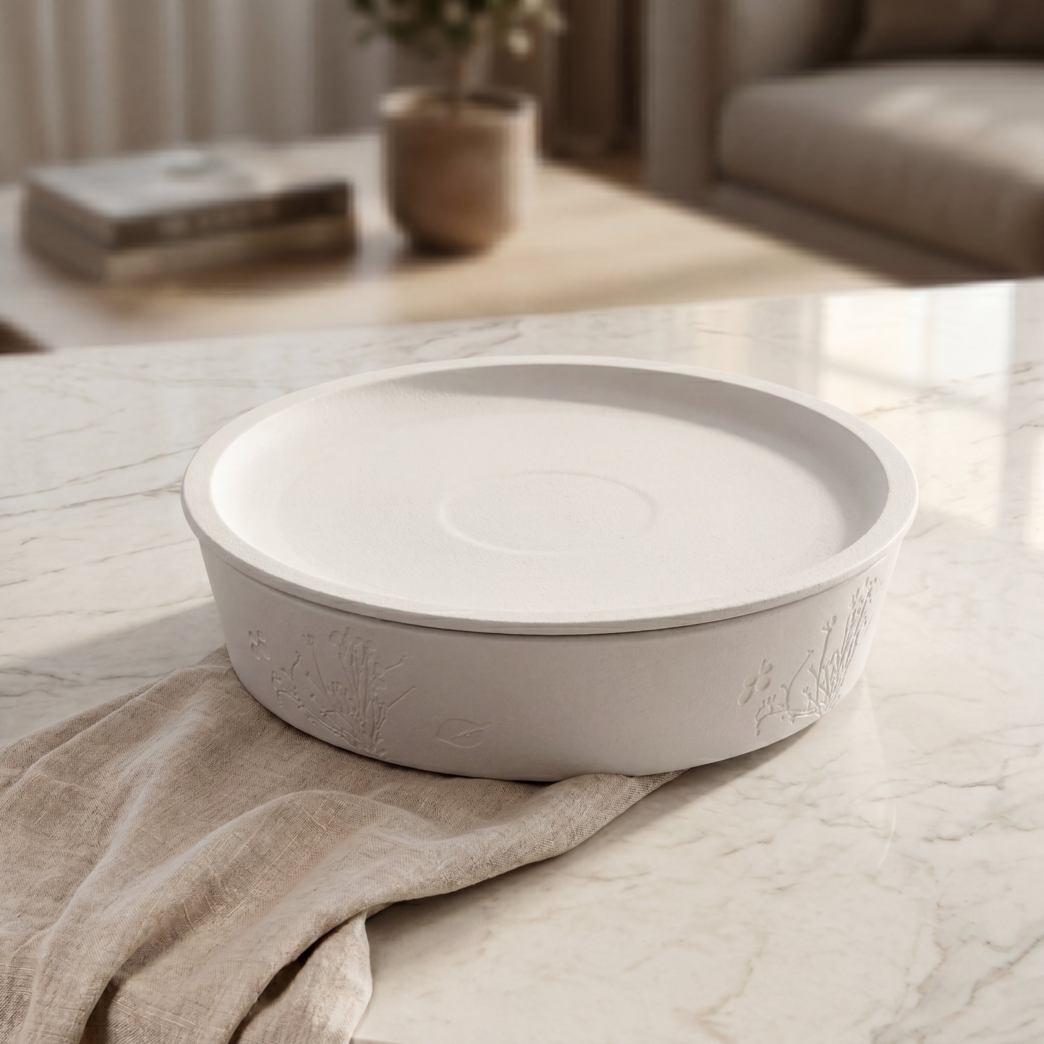 Matt White Ceramic Serving Bowl