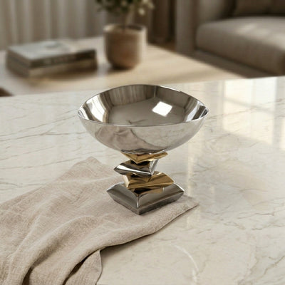 Metal Nut Bowl – Black & Gold