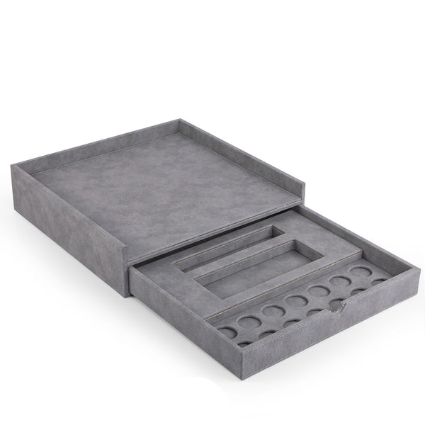 Coffee corner Leather with drawer -Dark Gray