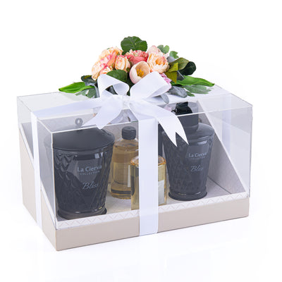 طقم هدايا لا سيرفا -Bliss  مع شريط مزين بالزهور