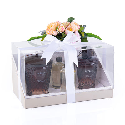 طقم هدية لا سيرفا -Warmth مزين بورد صناعي أنيق