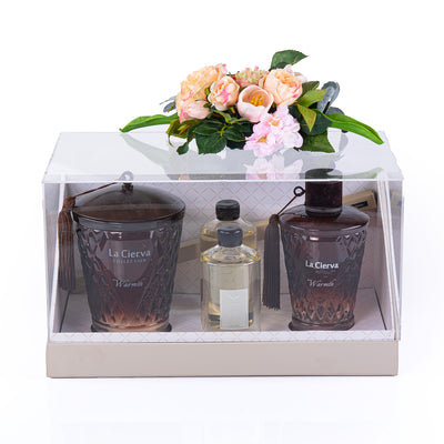 طقم هدية لا سيرفا -Warmth مزين بورد صناعي أنيق