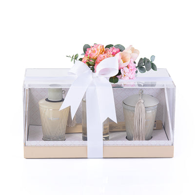 طقم هدية لا سيرفا - سيرين صغير الحجم مزين بالورد الصناعي