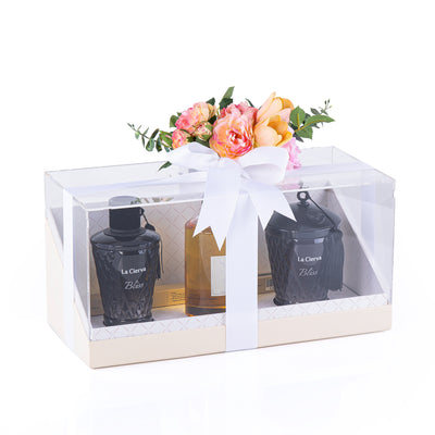 طقم هدية لا سيرفا - Bliss حجم صغير مزين بالورد الصناعي